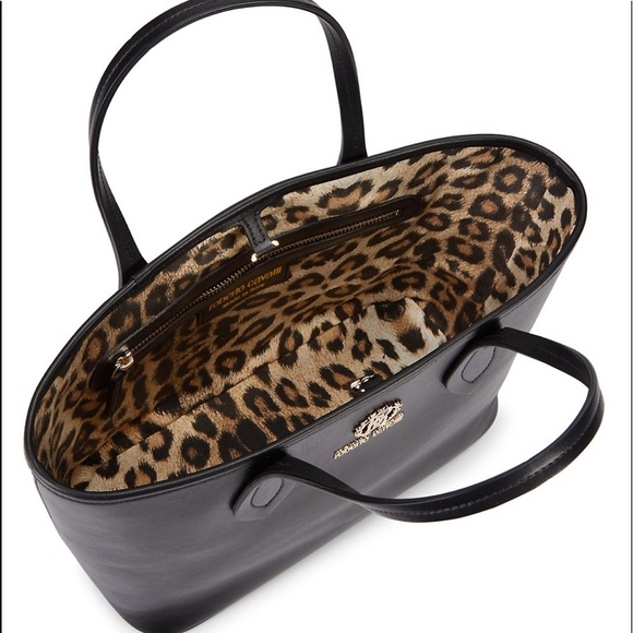 $2500 Roberto Cavalli Leather Box Tote NWOT From Saks - Picture 3 of 4